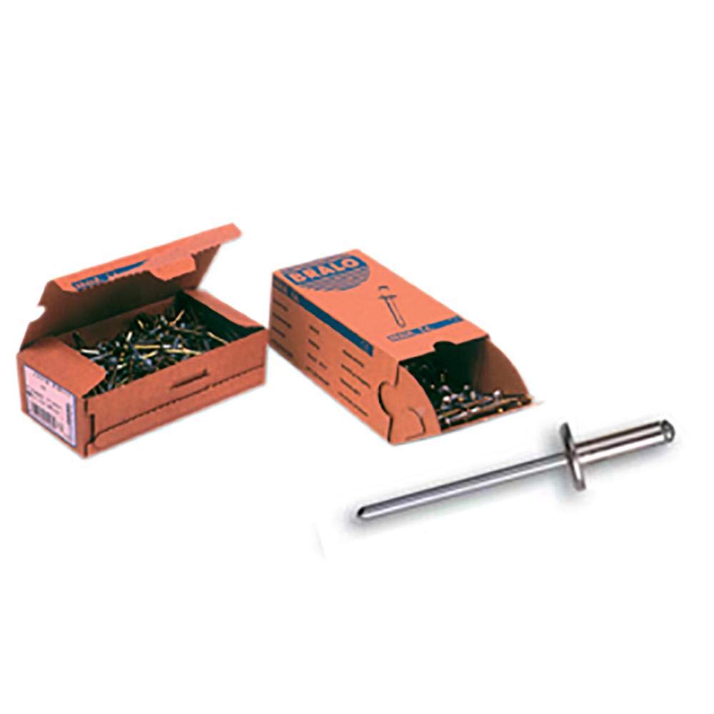 Bralo - Remache aluminio/acero cabeza ancha diámetro 4x16mm
