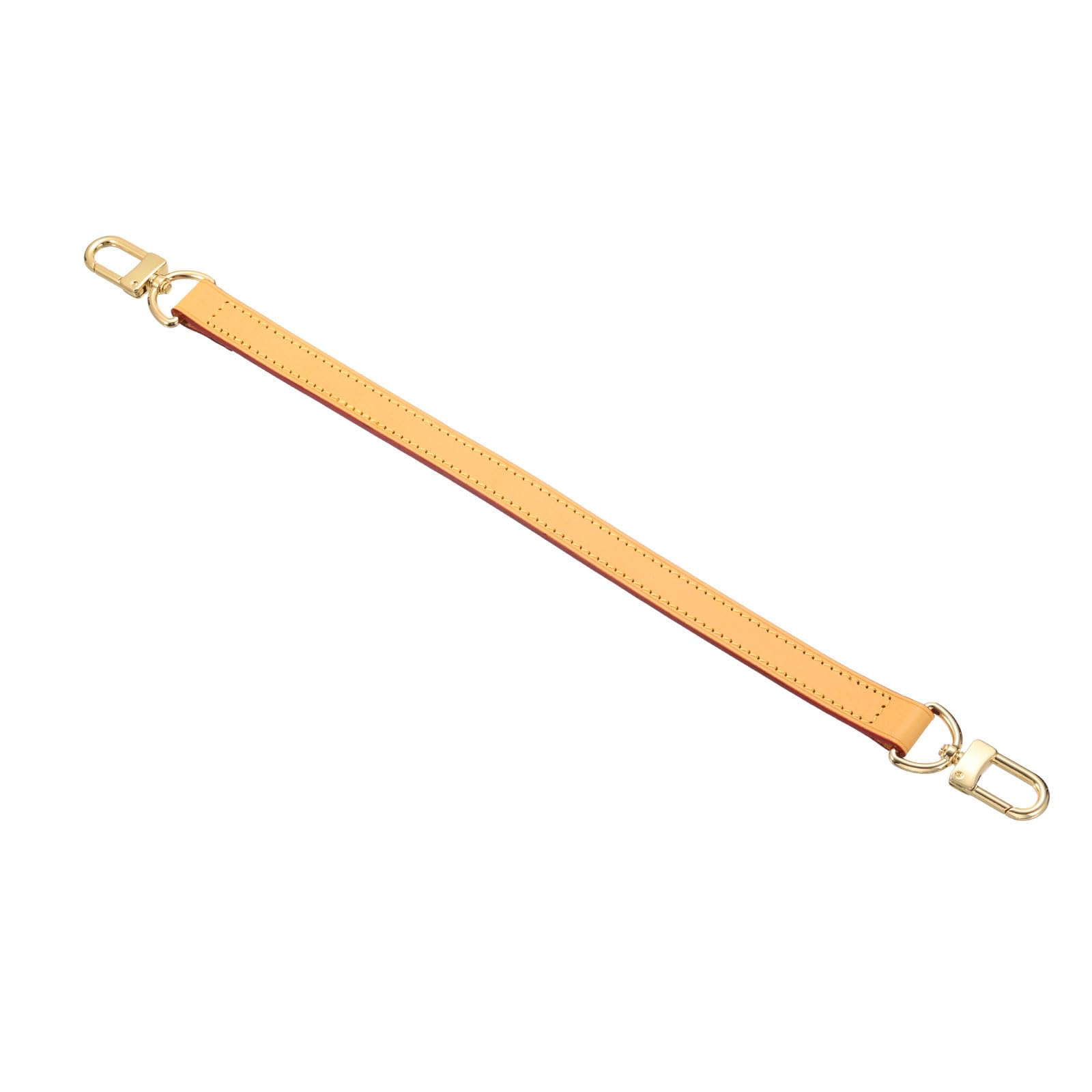 sourcing map 15 Inch Genuine Leather Purse Strap, 0.71 Inch Wide Short Shoulder Bag Strap Replacement Purse Straps Replacement for Women DIY Handbag Underarm Shoulder Bags, Tan