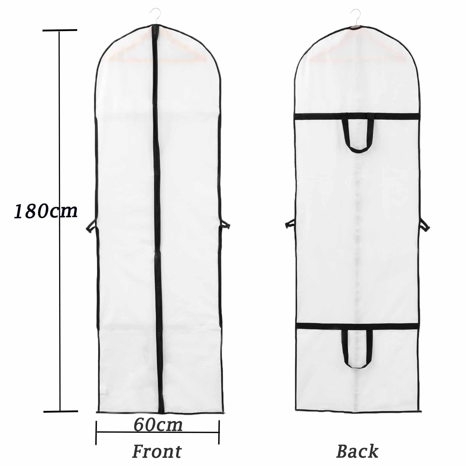 Porta Abiti Lungo Niviy 60x180 Cm - Copriabiti In PEVA Antipolvere E Anti Umidità Per Abiti Lunghi (Nero) - Foto 12