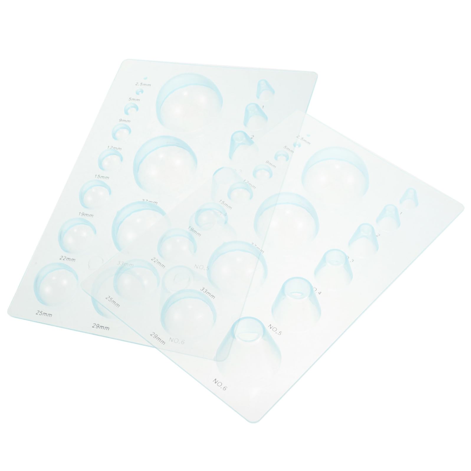 STOBOK 5 Sätze Kugelförmige Papiervorlage Quilling-Form Aus Papier Kuppelpapier Kit Zur Herstellung Von Papierwerkzeugen Hälfte Quilling-vorlage Aus Papier Plastik Sky-Blue 2 Stück * 5