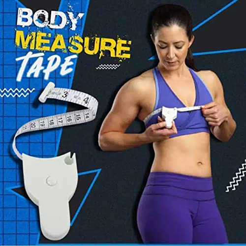 Bitnex Retractable body measuring ruler automatic telescopic tape Ergonomic Design Fitness Measuring Tape For Measuring Bust Body Fat Measuring Waist Thigh 2