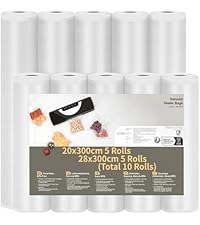 AiQInu Rouleau Sous Vide Alimentaire, 3 Rouleaux Sous Vide Alimentaire, Sac Sous Vide Pour La Conservation Des Aliments Et La Cuisson, Sans Bpa (28/25/20x300cm
