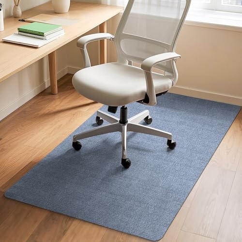 Image of Office Chair Mat for Hardwood and Tile Floor, 48 inch x 36 inch Computer Desk Chair Mat, Anti-Slip Mat for Rolling Chair, Large Floor Protector for Home Office, Light Gray