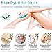 2 PCS Crystal Hair Eraser for Women Reusable Hair Remover Stone, Painless Crystal Hair Remover for Women and Men, Magic Painless Exfoliation Hair Removal Tool, Magic Hair Eraser for Back Arms Legs