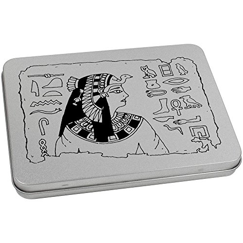 Azeeda 170mm 'Egyptian Hieroglyph' Metal Hinged Tin/Storage Box (TT00073725)
