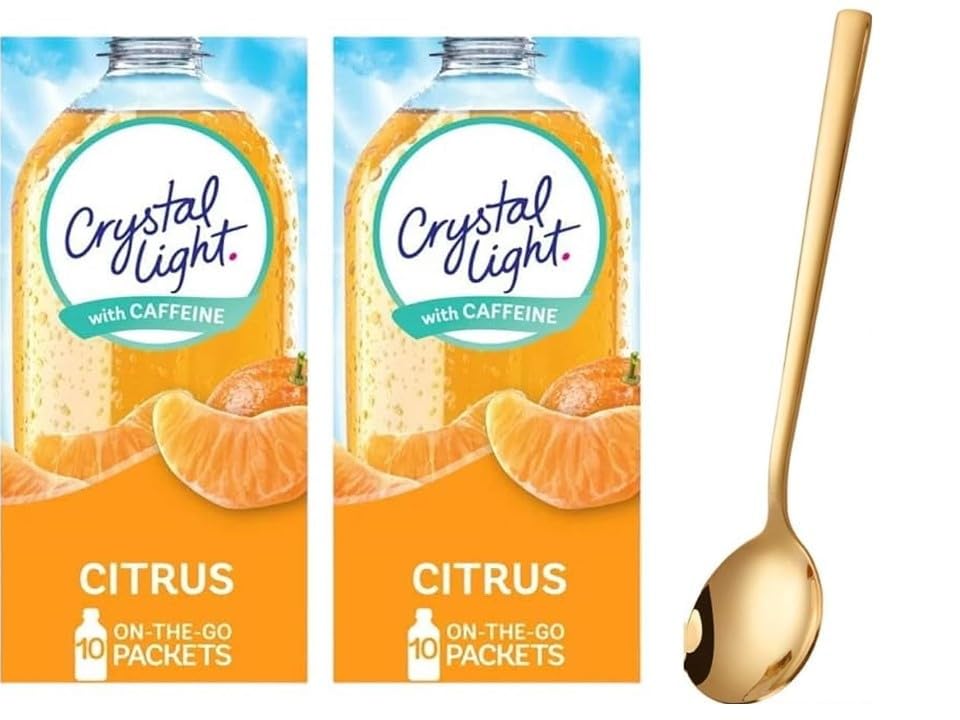 Miniatura 10 de Crystal Light On The Go - Mezcla de bebida  Dos (2) paquetes de 10 unidades  Sin azúcar, refresco bajo en calorías con una cuchara agitadora Sukkar
