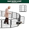FXW Rollick Unleashed Dog Playpen for Indoor, Yard, RV Camping, 24 inch 8 Panels for Small and Puppy Dogs, Black│Patented #2