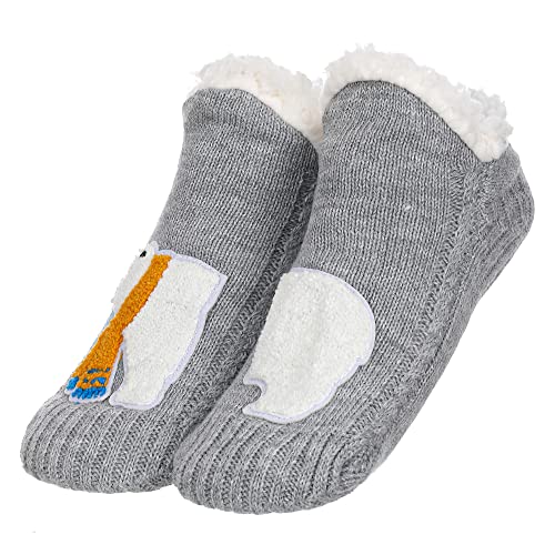 Image of ZYZX Cute Animal Slipper Socks for Women with Grips,Fuzzy Socks Indoor