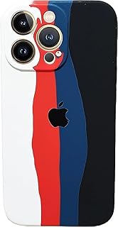 Luxury Colorful Silicone Phone Cover for iPhone 14 Pro Max/White @ Black