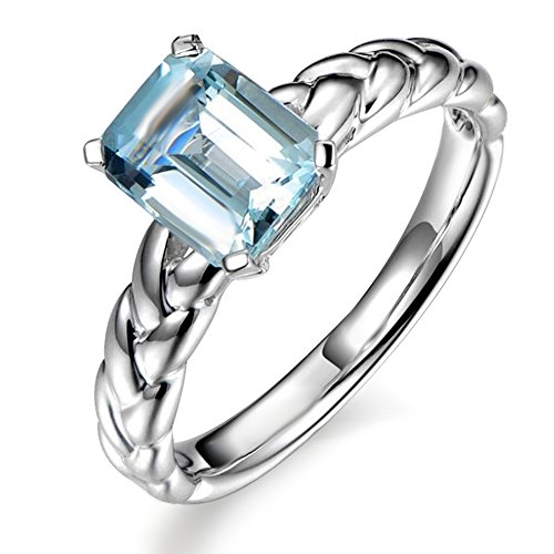 Bague aigue-marine or blanc un bijou de mariée lumineux à porter au quotidien avec élégance