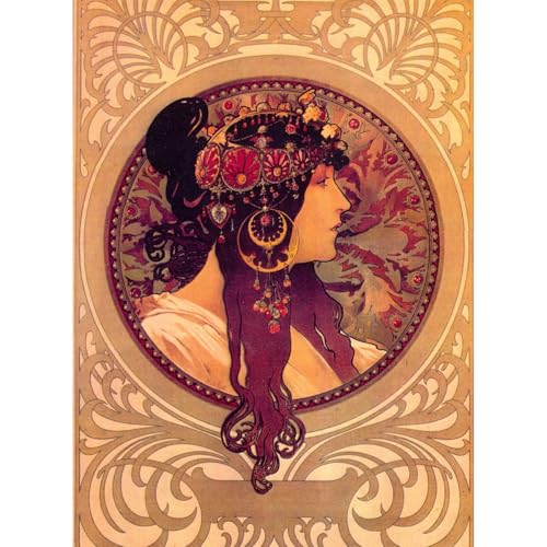 Poster en rouleau Alphonse Mucha Donna Orechini 101,6 x 127 cm de haute qualité