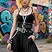 OURWORTL Punk Leather Harness Waist Belt for Women PU Leather Corset Belts Strap Adjustable Party Rave Accessory Goth Accessories