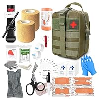 Erste Hilfe Set Outdoor Militär, 61 Stück First Aid Kit Military, Ifak Gefüllt, Emergency Kit, Survival Set für Outdoor-Camping, Jagd, Wandern, Zuhause, Auto, Klettern(Militärischem Grün)