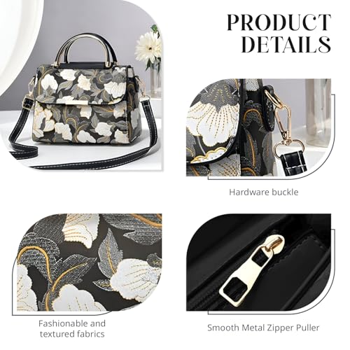 Image of SYGA Women's Cross Border Handbag With Flower Printed Small Square shoulder messenger bag