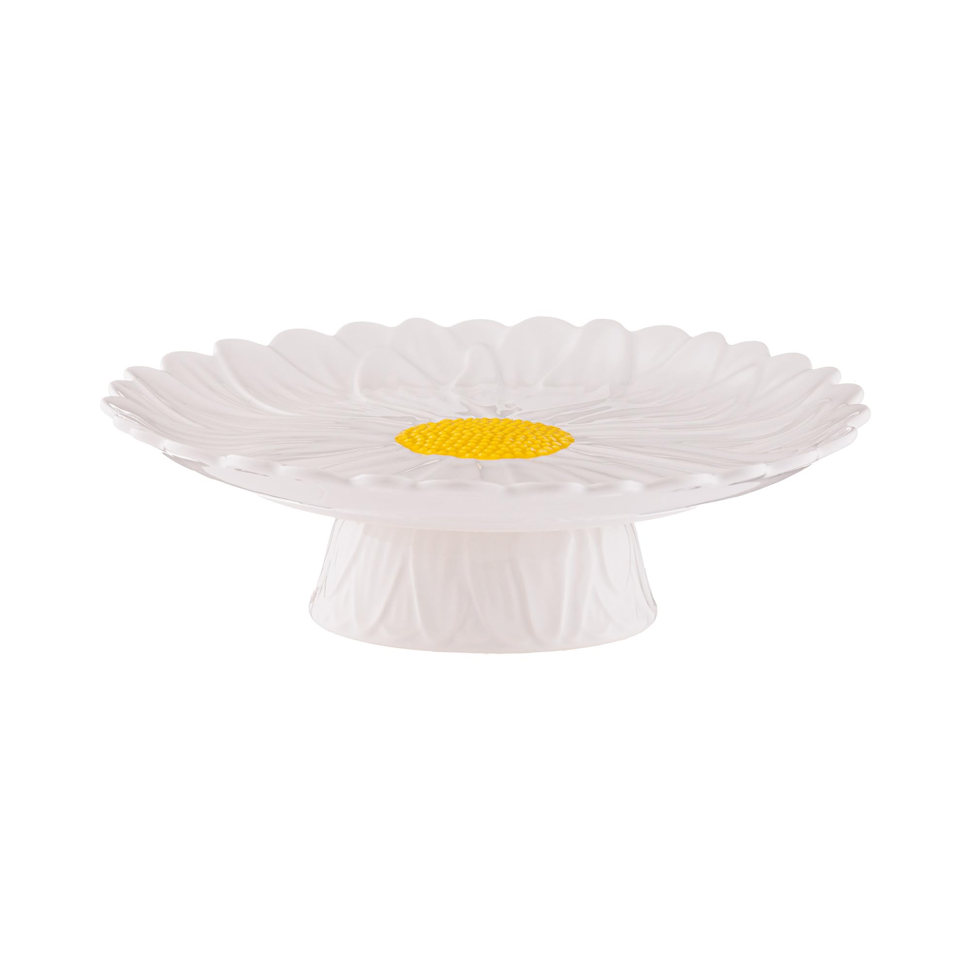Price & Kensington Daisy Cake Stand Cream 27cm Moulded Floral Stoneware Serving Stand for Cakes, Desserts, Sweets & Afternoon Tea