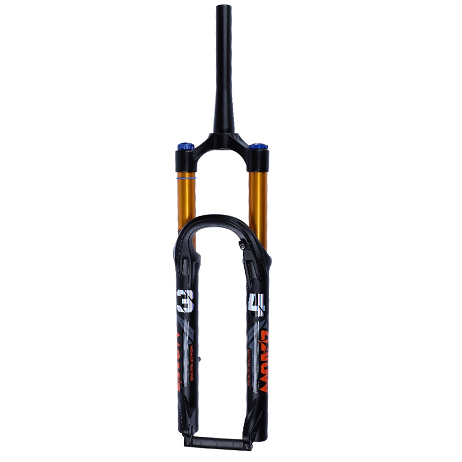 WIQUYBML 26/27.5 Inch Mountain Bike Air Suspension Fork Travel 140mm 34mm Stanchions 1 1/8 Straight/Tapered Tube QR 9mm Rebound Adjust Manual Lockout