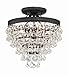 Crystorama Calypso 3 Light Matte Black Ceiling Mount