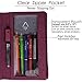 Kaitiaki Folio Cover Compatible with Rocketbook Fusion, Everlast, Wave, Multi Organizer with Pen Loop, Zipper Pocket, Business Card Holder, Waterproof Fabric, Executive Size, Fuchsia