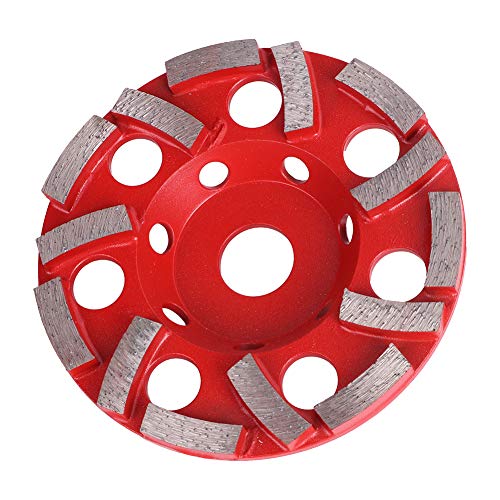 Concrete Grinding Wheel, Concrete Sander 125mm/4.9in Grinding Cup Wheel 14 Teeth Polishing Tool Grinding Wheel for Polishing and Grinding Concrete