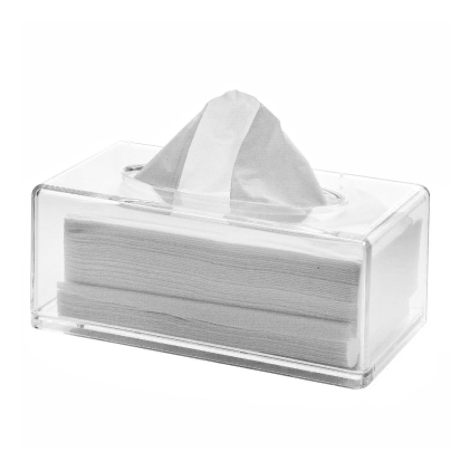 Kalttoy Multipurpose Clear Sturdy Acrylic Tissue Container Fit Most Tissue Sizes Complements Any Interior Styles Daily Use Modern Styles Box