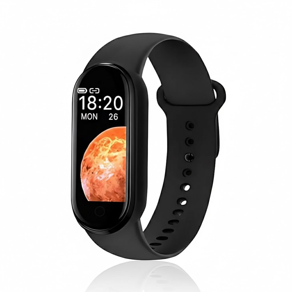 Drumstone 𝟏 𝐲𝐞𝐚𝐫 𝐰𝐚𝐫𝐫𝐚𝐧𝐭𝐲, Smart Fitness Band with Heart Rate & BP Monitor, Waterproof Activity Tracker, Sleep Monitor, Step Counter, Calorie Tracker for Unisex, Sports Watch