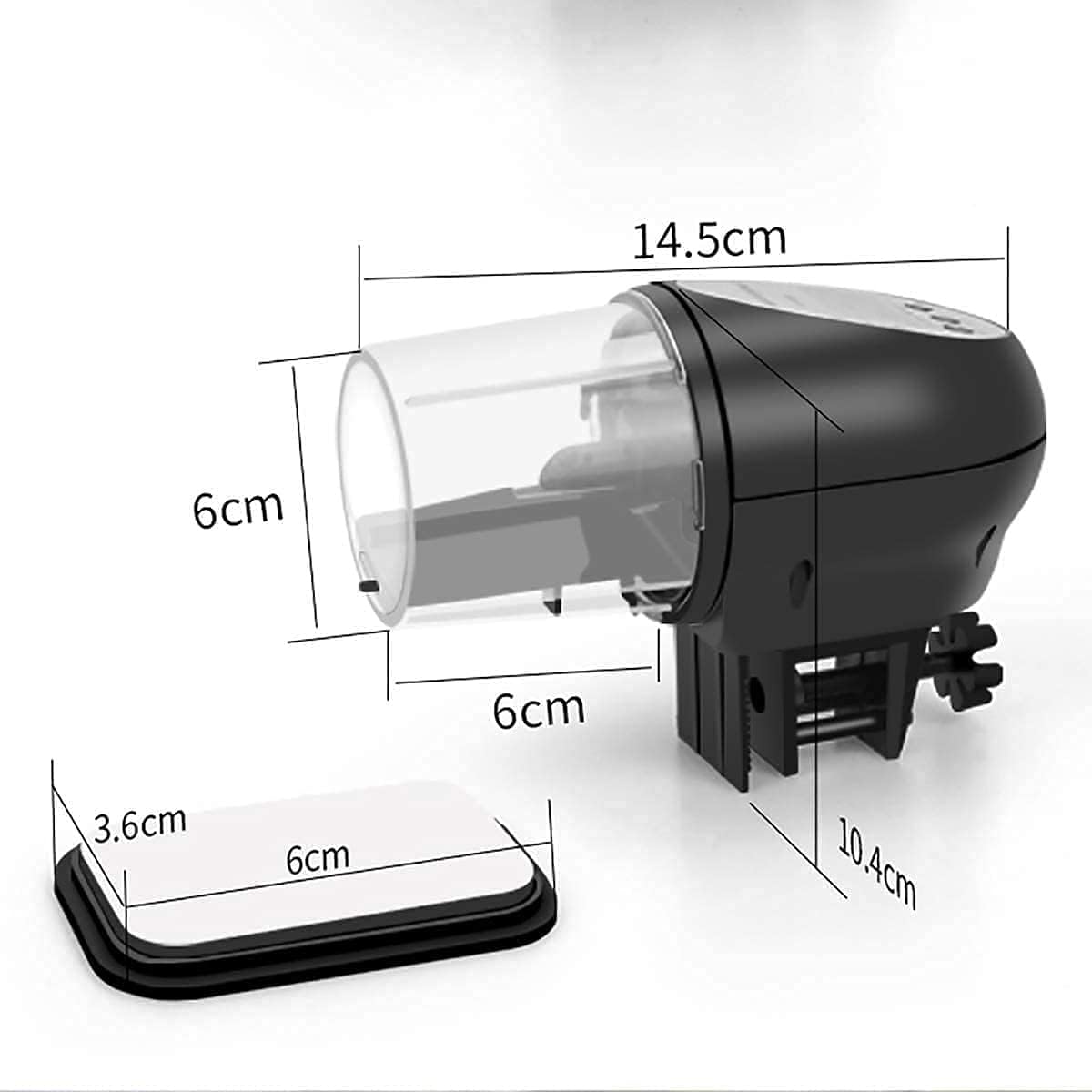 Liusj JUnst Fish Feeder Automatic Fish Feeder Aquarium Food Dispenser Digital Auto Timer Vacation Feeder for Aquarium or Fish Tank