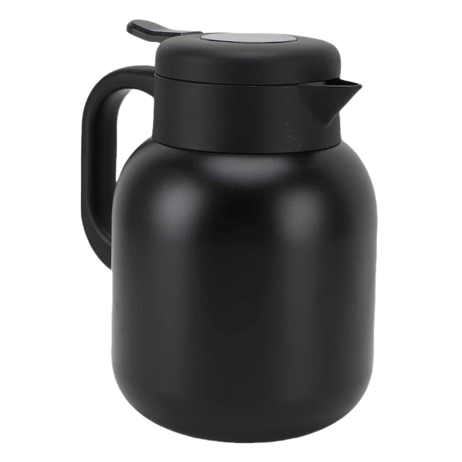 Dispensador de Acero Inoxidable Al Vacío 1500ml con Infusor de Malla Fina y Pantalla de Temperatura para Café Té Bebida Caliente Retención de Calor 24 Horas (BLACK)