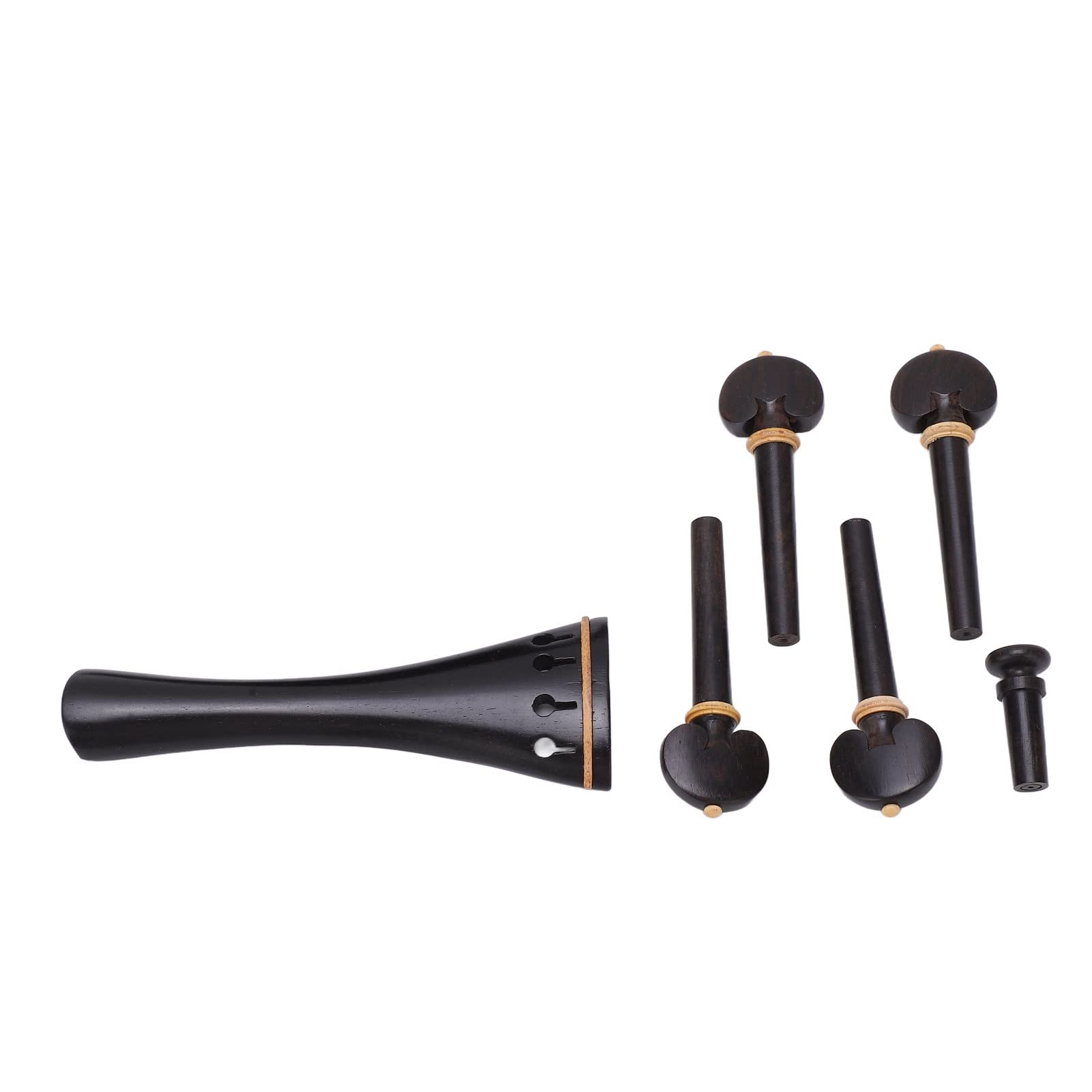 Piezas de Violín, Juego de Accesorios de Violín Antimanchas Duraderos, ébano y Boj, Calidad de Sonido Perfecta para Amantes de la Música para Regalo
