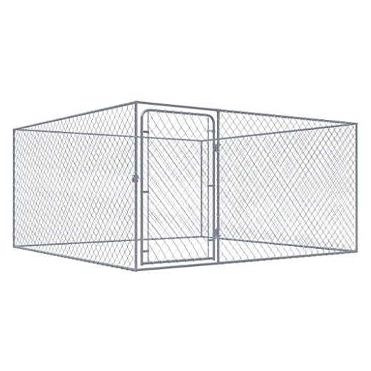 vidaXL Chenil extérieur pour Chiens Acier galvanisé 2x2x1,85 m