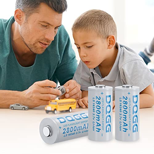 1￵6￵3￵4￵0 Rechargeable Battery 2800Mah 3.7V Cr123A L￵I￵T￵H￵I￵U￵M Battery Button Top 4 Pack Battery For Flashlights Toys #TOP4