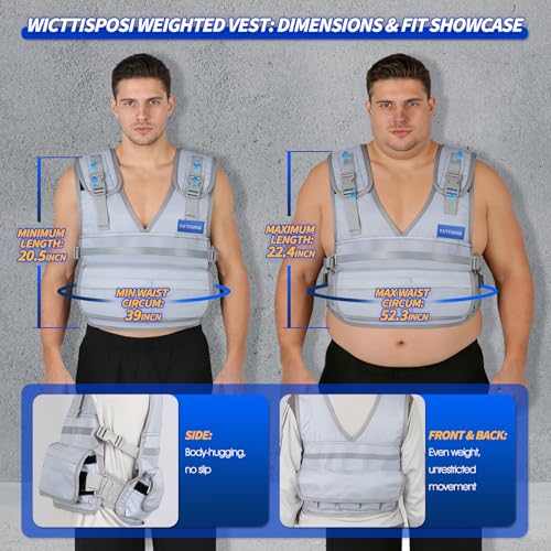 Image of Adjustable Washable Weighted Vest for Women Men, Flexible Cushioning & 4-Layer Breathable Fabric, V-Neck for Walking, Running & Strength Training