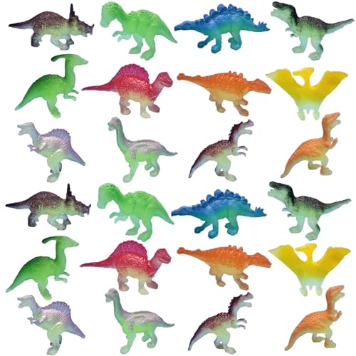 Mini Luminous Dinosaur Toys for Kids 3-5,24 Pack Realistic Toddle...
