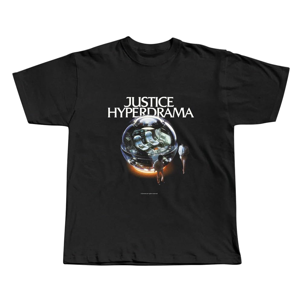 Justice Unisex Black Hyperdrama Cross T-Shirt, S