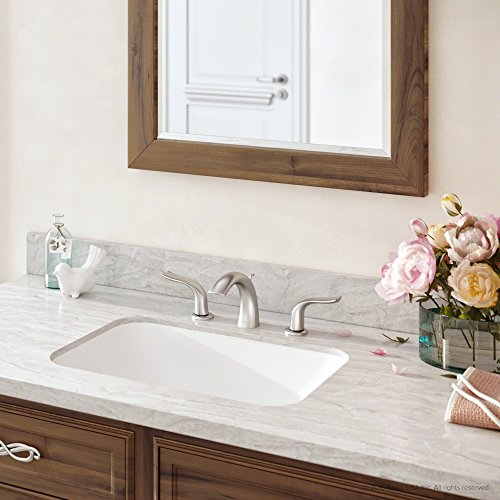 Kohra Spot-Free Two Handle 8 Inch Widespread Bathroom Faucet with Lift Rod Drain, All-Brite Brushed Nickel FUS-14003BN - Thumbnail 4