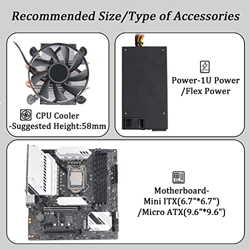 Image of K7 8 Bay NAS Case, Computer Enclosures Compatible Micro-ATX Mini-ITX Motherboard, 3 x Fans, 8 x 2.5 /3.5 inch Tray, Network Attached Storage Server for Home(Diskless)