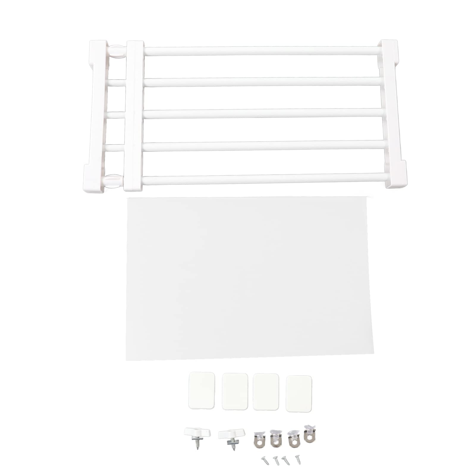 HERCHR Closet Tension Shelf, Expandable Cabinet Divider Storage Rack Multifunctional Space Saving Bookshelf Organizer Divider Separator Shelves for Wardrobe Cupboard (50?80cm / 19.7?31.5in Length)