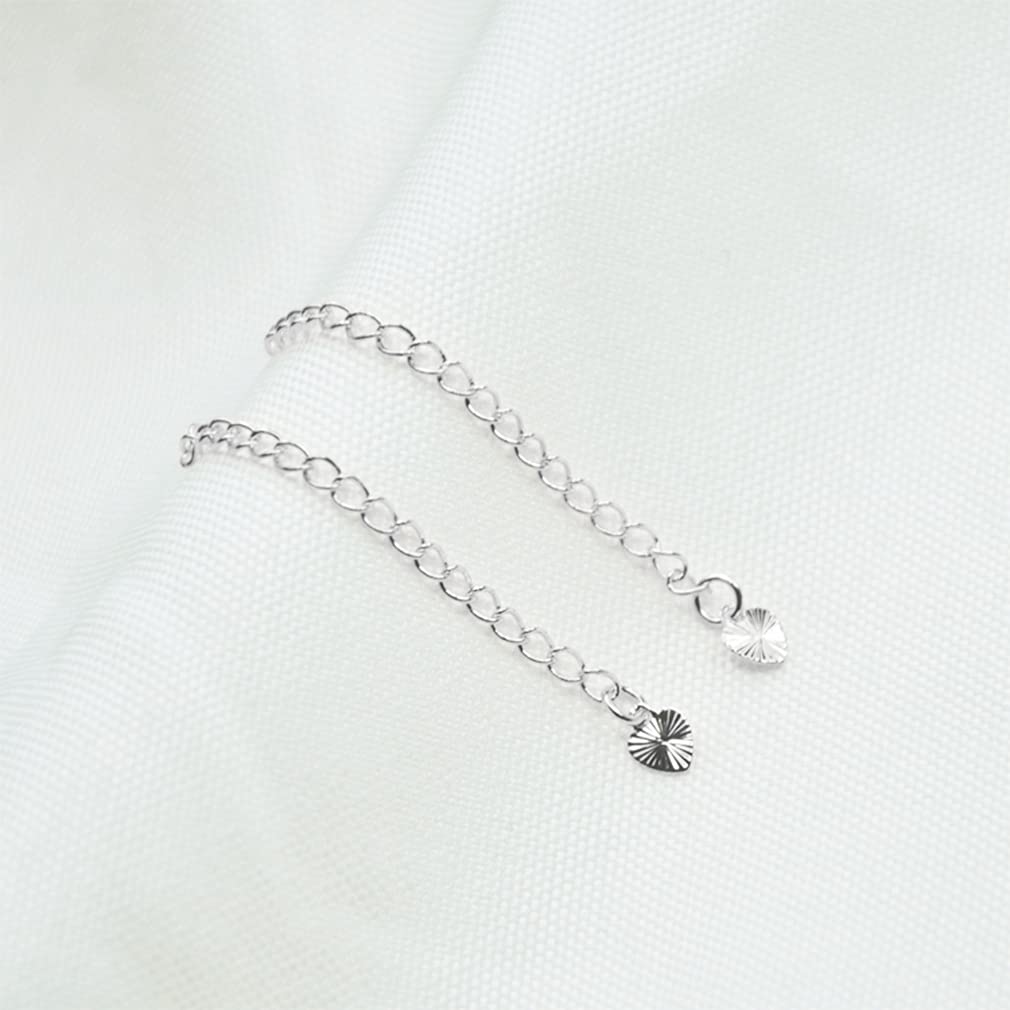 200 Stück Kettenverlängerungen für Schmuckherstellung, Armband gedrehte Kettenverlängerungskette für Schmuckherstellung, Halsketten, Armbänder, Fußkettchen (Silber und Gold), 70 mm x 4 mm