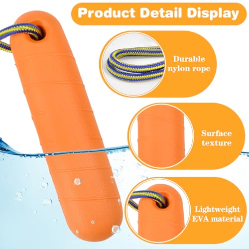 ASOUUNLD Hundespielzeug Wasserspielzeug Schwimmend Eva Apportier Spielzeug 22cm Schwimmspielzeug Mit Nylon Seil für Mittelgroße und Große Hunde Interaktives Schwimmtraining Im Pool See und Strand