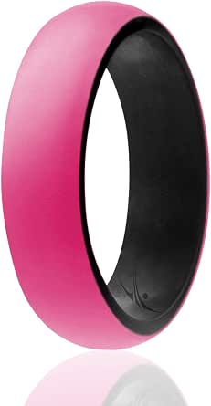 ROQ Men's Silicone Wedding Rings - Breathable, Medical Grade, Duo Pack (Black, Light Blue, Orange) - Size 9 - View #7