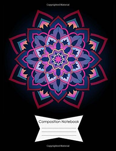 Graph Paper Notebook 1/2 Inch (2 squares per inch) Light Gray Lines 140 pages: Black Mandala Cover Design