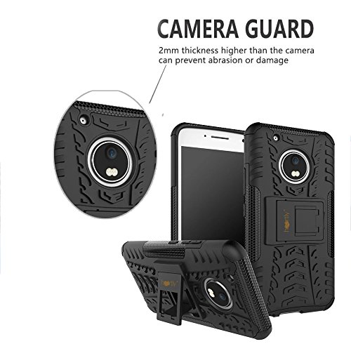 Image of Heartly Back Case Cover Compatible with Motorola Moto G5 (5.0 inch inch) - Kickstand Rugged Shockproof Tough Hybrid Armor Dual Layer Bumper - Mobile Orange