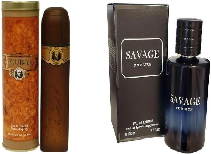 Savage 100ML Perfume for Men | Cuba Gold Inspired Fragrance | Long Lasting Eau de Parfum | Unisex Luxury Scent 2 pack by Modak