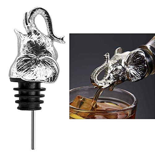 Homyl Vaporizador de Licor de Vinho de Liga de Zinco, Aerador E Selador em Forma de Cabeça de Animal