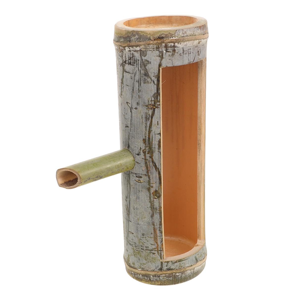 Accessoire décoratif japonerie en bambou avec bec verseur pour bassin zen