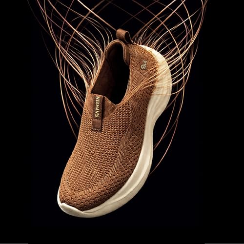Image of Neeman's Ease Flow Slip Ons for Men | Breathable Knit Casual Shoes Recycled Bottles | Lightweight Cushioned Slip-On Shoes with Lycra Lining & EVA Sole