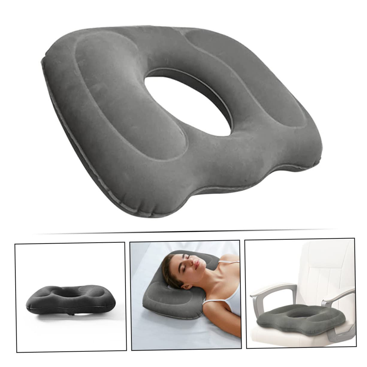 Levemolo Air Inflatable Seat Mat Bed Prevention Wheelchair Pad Comfortable Cushion for Elderly 45.5x39x11cm