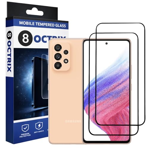 Image of Military-Grade Tempered Glass for Samsung Galaxy A53 5G / A52S / A52 / A51 / M31S / S20 FE with Edge to Edge Coverage - Case Friendly, Installation Kit (Pack Of 2)
