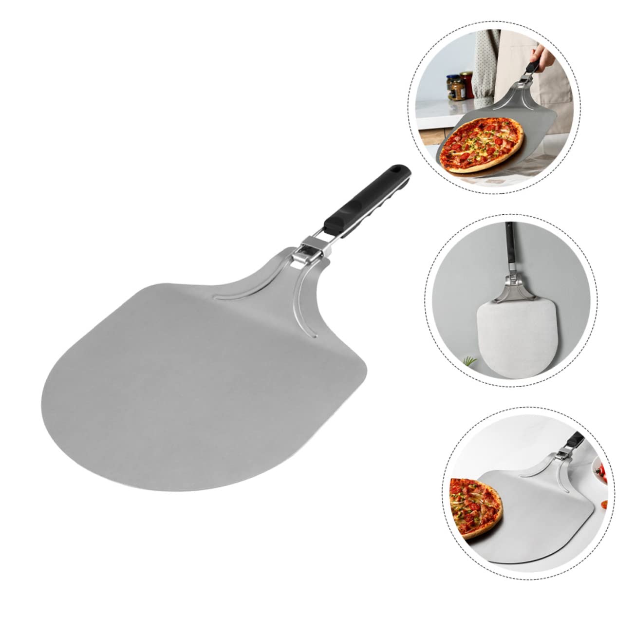 MAGICLULU Élégante Pelle À Pizza En Acier Inoxydable Spatule De Transfert De Pizza Outil De Cuisson Spatule À Gâteau À Pizza Robuste Et Flexible Pour Les Hôtels