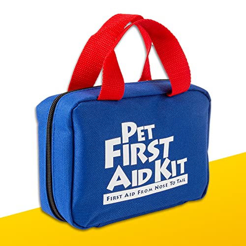 PawPride Kit de primeros auxilios portátil para mascotas para tu perro y cachorro, 47 piezas incluidas, accesorios ideales para caminar para perros, mantiene a tus perros seguros cuando viajas Cover