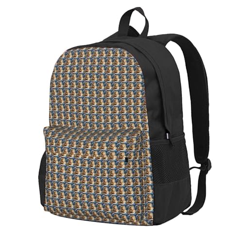 gvndaa Mochila de gran capacidad con estampado de galletas y chispas de chocolate, ideal para senderismo, camping, viajes, escapadas de fin de semana